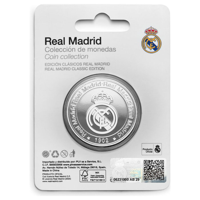 REAL MADRID Moneda Oficial Hala Madrid Coleccionista en Cápsula Acrílica - Acabado Níquel