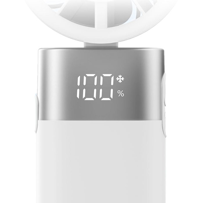DAEWOO Ventilador de Mano Portátil 10W con 80 Velocidades y Pantalla Display