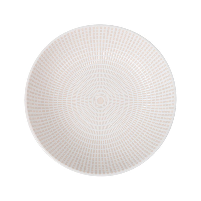La Mediterranea Plato Hondo Arosa Ivory Ø20 cm, Plato Sopa o Postre, Vajilla, Colección S. Clara (12 Unidades)