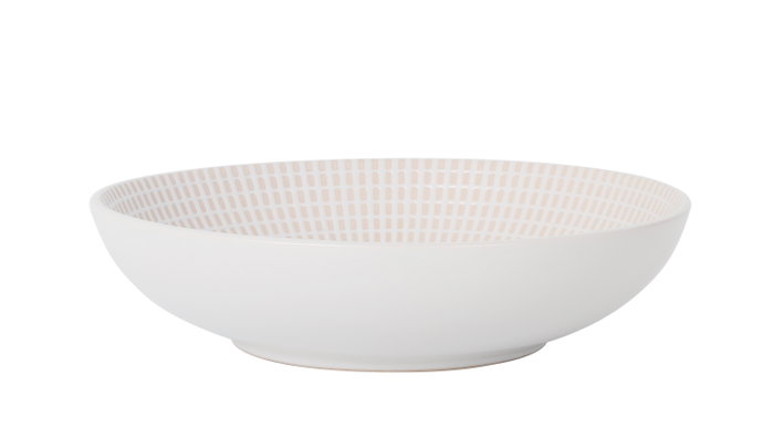 La Mediterranea Plato Hondo Arosa Ivory Ø20 cm, Plato Sopa o Postre, Vajilla, Colección S. Clara (12 Unidades)