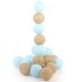 Home Deco Light Guirnalda Luz 20 Led Azul/Oro con Bolas de 5,5 cm, Cable 345 cm