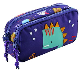 Miquelrius MR19250 Portatodo Doble Organizador RPET Reciclado Fun Dino 210x110x40 mm