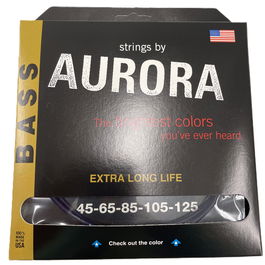 AURORA STRINGS Cuerdas de Bajo Purple 45-125 Nickel/Silver Nickel Recubiertas Made in USA