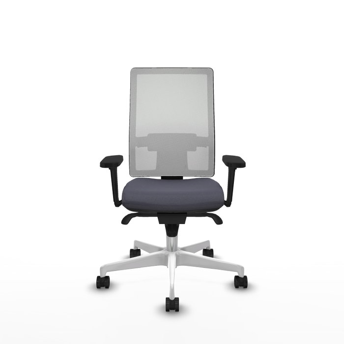 PIQUERAS Y CRESPO Silla de oficina Horna con mecanismo Sincro, Gris oscuro y Blanco PIQUERAS Y CRESPO Silla de oficina Horna con mecanismo Sincro, Gris oscuro y Blanco
