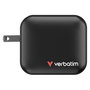 Verbatim Cargador GaN Mini 100W 3 Puertos USB Carga Rápida QC 3.0 Negro