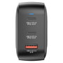 Verbatim Cargador GaN Mini 100W 3 Puertos USB Carga Rápida QC 3.0 Negro