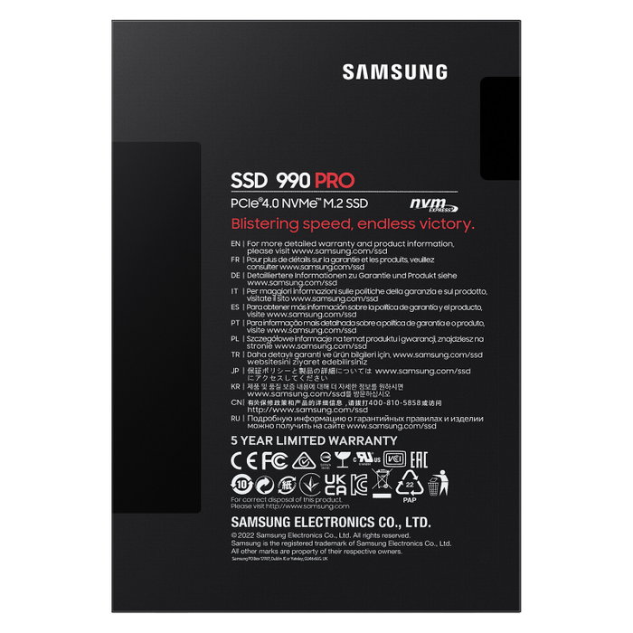 SAMSUNG 990 PRO 1 TB M.2 NVMe PCIe 4.0 SAMSUNG 990 PRO 1 TB M.2 NVMe PCIe 4.0