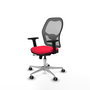 PIQUERAS Y CRESPO Silla de oficina Jorquera con mecanismo Sincro/Traslack, Rojo y Gris