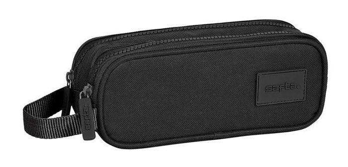Safta Portatodo Doble Basic Negro 21x8x6cm Chameleon + REACH