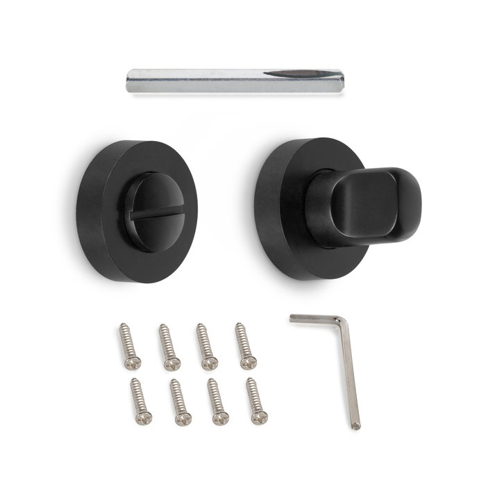 Emuca Lote de 5 condenas con roseta redonda para puertas de interior, diámetro 35mm, Zamak, Negro Emuca Lote de 5 condenas con roseta redonda para puertas de interior, diámetro 35mm, Zamak, Negro