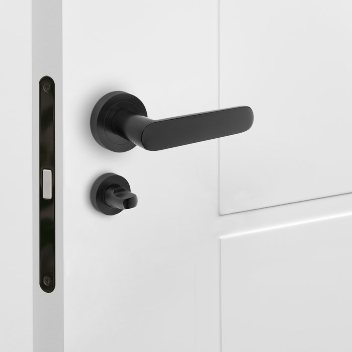 Emuca Lote de 5 condenas con roseta redonda para puertas de interior, diámetro 35mm, Zamak, Negro Emuca Lote de 5 condenas con roseta redonda para puertas de interior, diámetro 35mm, Zamak, Negro