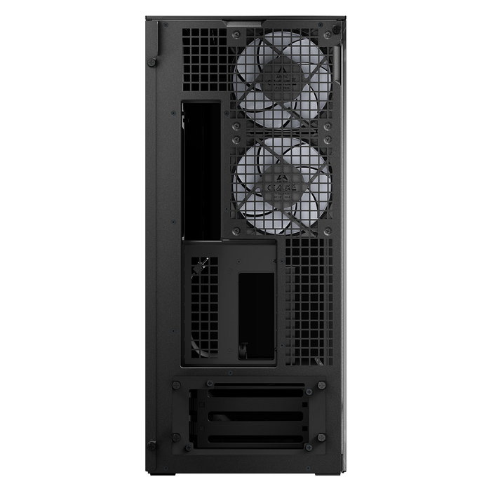 ARCTIC Xtender VG Black Torre PC Gaming Midi Tower Negro con Vidrio Templado, Montaje Vertical GPU, 3 Ventiladores 140mm, Soporte E-ATX, USB-C