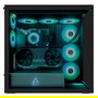 ARCTIC Xtender VG Black Torre PC Gaming Midi Tower Negro con Vidrio Templado, Montaje Vertical GPU, 3 Ventiladores 140mm, Soporte E-ATX, USB-C