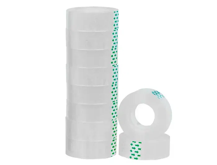 Greening - Cinta Adhesiva Transparente, 33 m Largo x 15 mm Ancho, para Embalaje, Sellado y Manualidades, Acrílica y Resistente