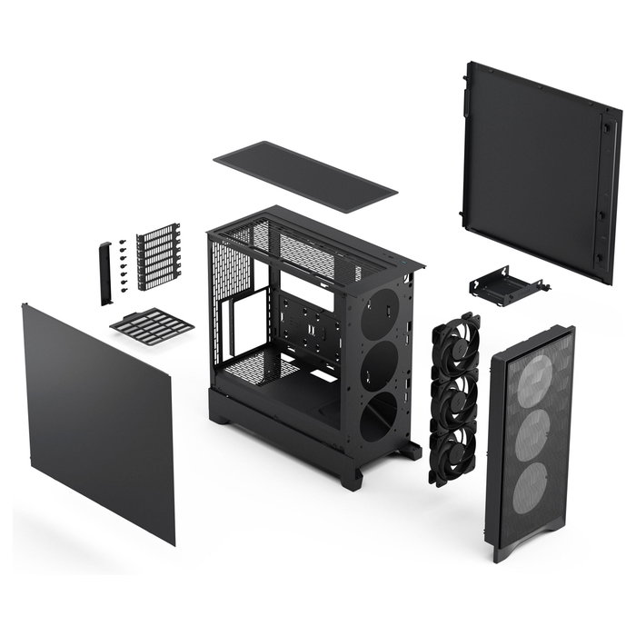 Fractal Design Pop Air 2 Black Solid ATX - Caja PC Torre Media Negro, Compatible con ATX, micro-ATX, Mini-ITX, 3 Ventiladores 120mm Incluidos Fractal Design Pop Air 2 Black Solid ATX - Caja PC Torre Media Negro, Compatible con ATX, micro-ATX, Mini-ITX, 3 Ventiladores 120mm Incluidos