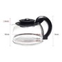 Silex Jarra Universal para Cafetera de Goteo/Americana - 10 Tazas (1,25L) de Vidrio con Tapa Antigoteo y Altura Regulable 11.5-13 cm