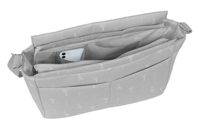 Safta Bolso Adaptable para Carrito de Bebé, Reversible y Repelente, Sophie la Girafe Mum, 46x26x15 cm