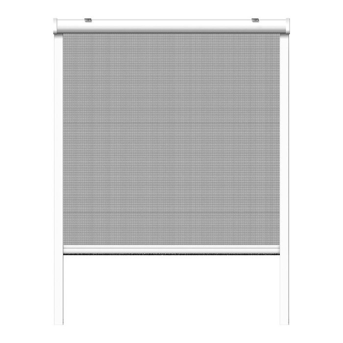 Schellenberg Mosquitera Enrollable, Blanco 160x160 cm, Equipo Completo para Ventanas, Fácil Montaje, Tejido Fibra de Vidrio Antracita