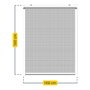 Schellenberg Mosquitera Enrollable, Blanco 160x160 cm, Equipo Completo para Ventanas, Fácil Montaje, Tejido Fibra de Vidrio Antracita