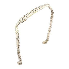 Zazzy Bandz Diadema Forrada Plateado Blanco Zebra