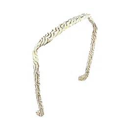 ZAZZY BANDZ Diadema Forrada Plateado Blanco Zebra