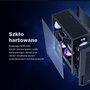 Rampage Shelob Caja PC Mid-Tower con 4 Ventiladores ARGB Negro