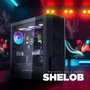 Rampage Shelob Caja PC Mid-Tower con 4 Ventiladores ARGB Negro