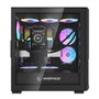 Rampage Shelob Caja PC Mid-Tower con 4 Ventiladores ARGB Negro