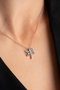Heliophilia Silver NRZ999034 Collar de Plata de Ley 925 Baño Oro Rosa con Circonita, Oro Rosa y Azul