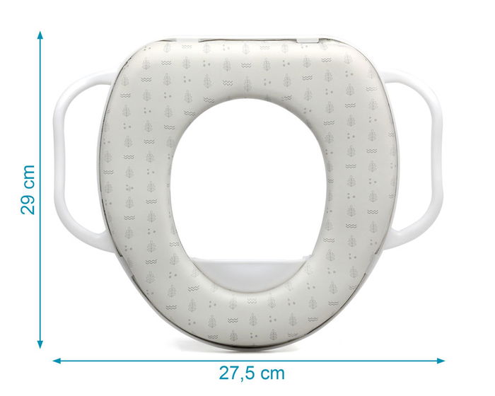 KioKids Petits moments Reductor WC Gris con Asas para Niños +12 Meses