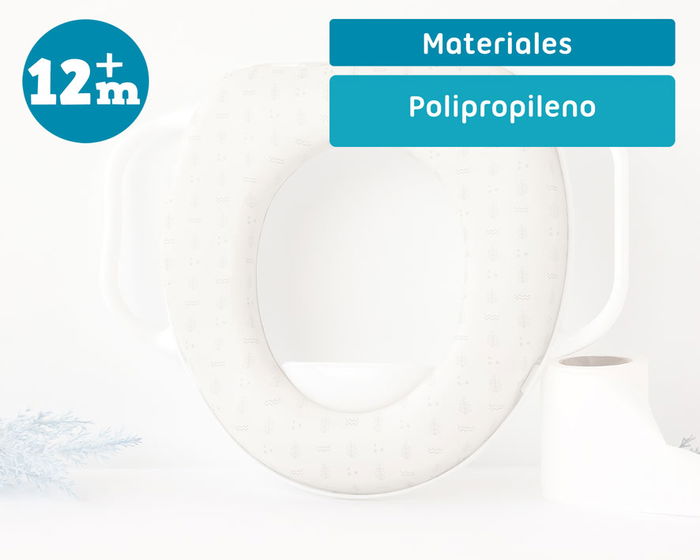 KioKids Petits moments Reductor WC Gris con Asas para Niños +12 Meses