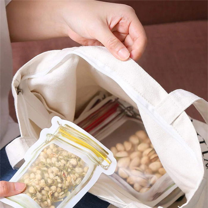 Wooow Set 4 Bolsas Alimentación Reutilizables 11.9 cm x 0.8 cm x 38.3 cm (36 Unidades)