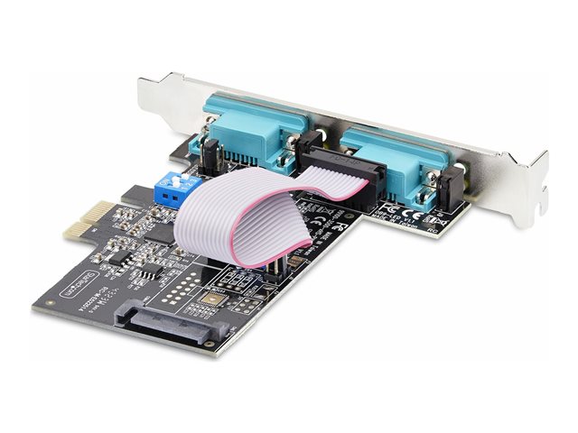 Startech Tarjeta Serie PCIe de 2 Puertos DB9 RS232/RS422/RS485 con Brackets