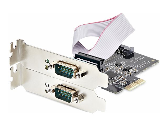 Startech Tarjeta Serie PCIe de 2 Puertos DB9 RS232/RS422/RS485 con Brackets