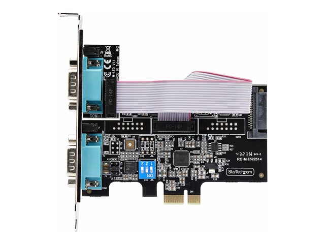 Startech Tarjeta Serie PCIe de 2 Puertos DB9 RS232/RS422/RS485 con Brackets