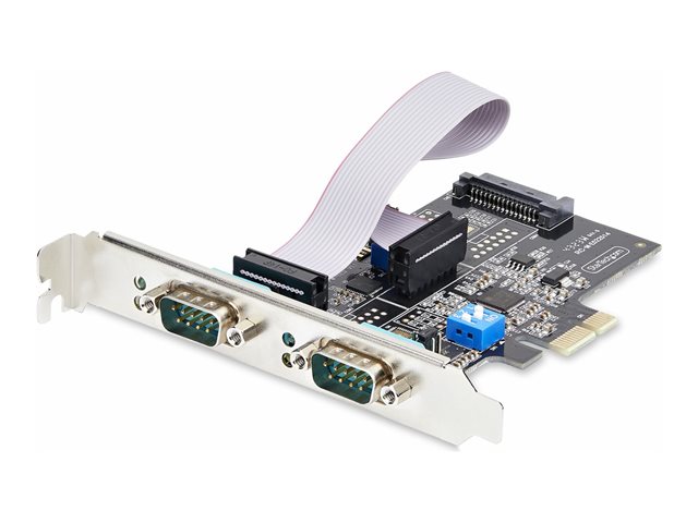 Startech Tarjeta Serie PCIe de 2 Puertos DB9 RS232/RS422/RS485 con Brackets