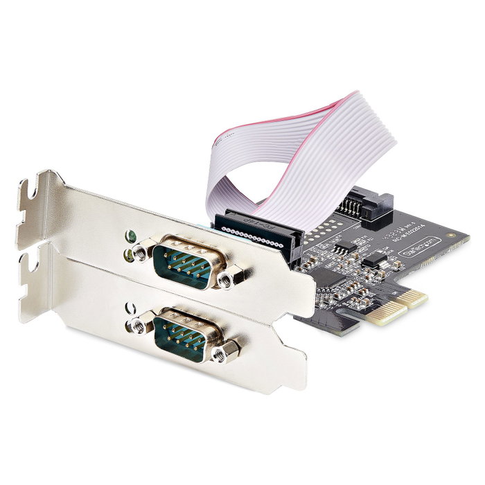 Startech Tarjeta Serie PCIe de 2 Puertos DB9 RS232/RS422/RS485 con Brackets