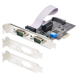 StarTech.com Tarjeta Serie PCIe de 2 Puertos DB9 RS232/RS422/RS485 con Perfil Bajo