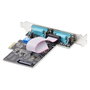 Startech Tarjeta Serie PCIe de 2 Puertos DB9 RS232/RS422/RS485 con Brackets