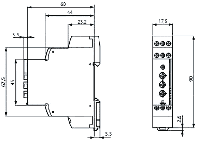 CROUZET MWG Relé de monitorización de tensión 3 x 208...480V AC