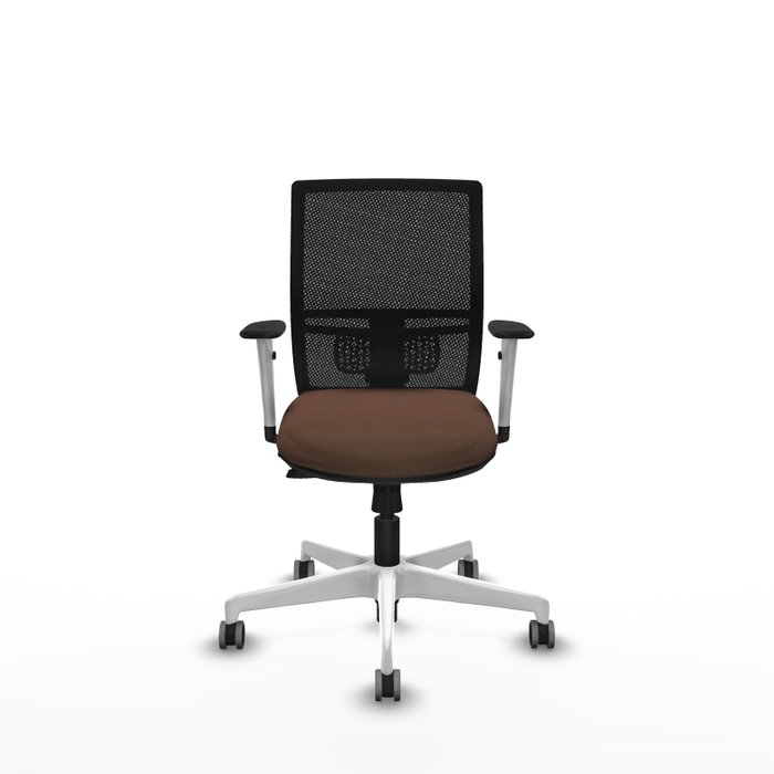 PIQUERAS Y CRESPO Silla de oficina Yunquera con mecanismo Sincro/Traslack, Marrón y Negro
