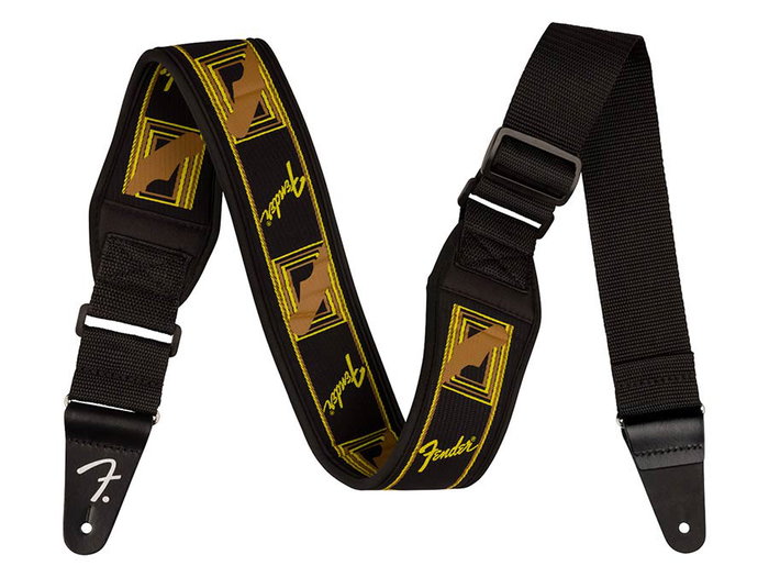 Fender Correa de Neopreno Swell Negro/Amarillo/Marrón Fender Correa de Neopreno Swell Negro/Amarillo/Marrón