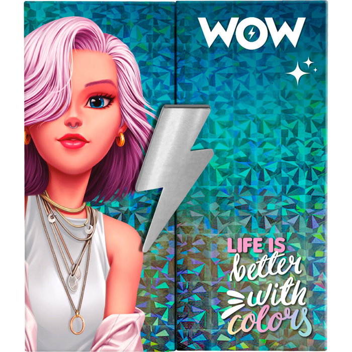 Paleta de maquillaje wow generation con 10 sombras, colorete e iluminador