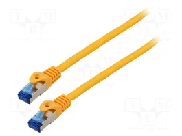 LANBERG Patch cord S/FTP Cat 6a RJ45 10m naranja