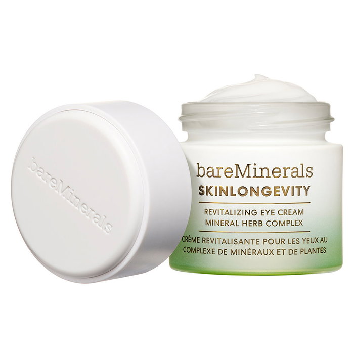 Bare Minerals SKINLONGEVITY Crema de Ojos Revitalizante en Gel - Antiarrugas, Reduce Ojeras, 15 g