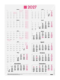 FINOCAM Calendario de póster anual 2027 Catalán mixto 485x680 mm