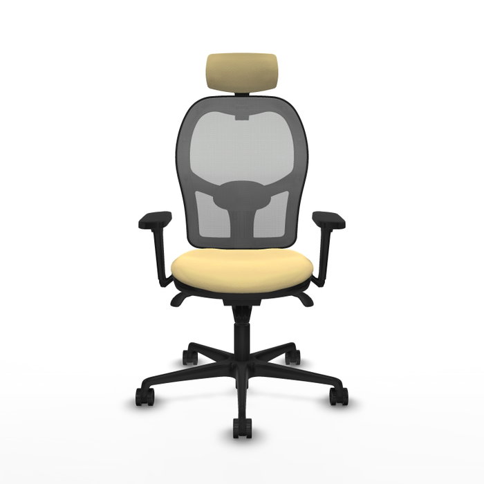 PIQUERAS Y CRESPO Silla de oficina Jorquera con mecanismo Sincro, Crema y Gris PIQUERAS Y CRESPO Silla de oficina Jorquera con mecanismo Sincro, Crema y Gris