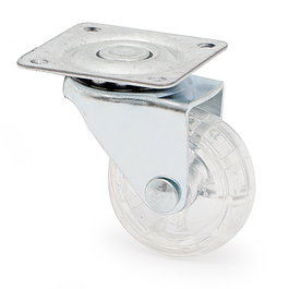 Q&Q H50 Rueda Giratoria Teker de Poliamida Ø38 Transparente Plástico