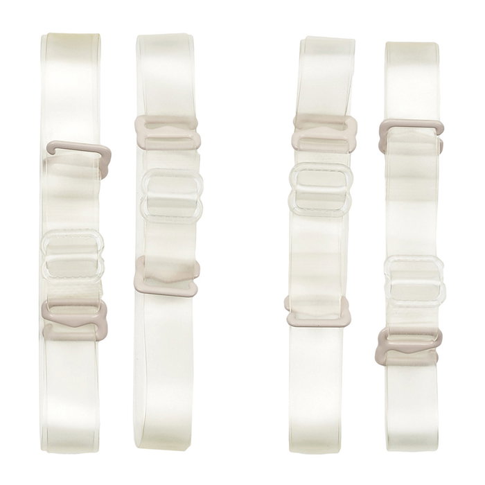 Cosmetic Club Juego de 4 Tirantes Sujetador Transparentes Ajustables Discretos y Confortables