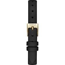 Furla WW00018009L2 Reloj para Mujer con Caja Dorada y Correa Negra